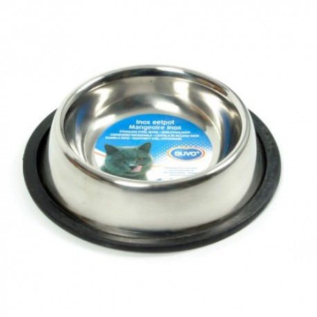 Duvo comedero acero antideslizante para gatos