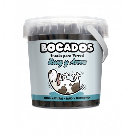 Bocados Buey y arroz Barritas para perros
