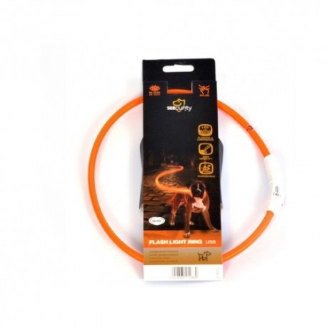 Collar led nylon usb naranja duvo seecurity