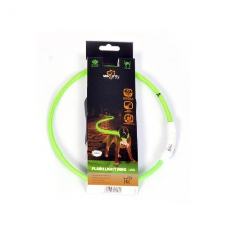 Collar led nylon usb verde duvo seecurity