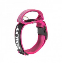 Collar julius-k9 con asa rosa - color & gray
