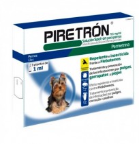 Piretron 3 pipetas antipulgas, garrapatas y mosquito para perros