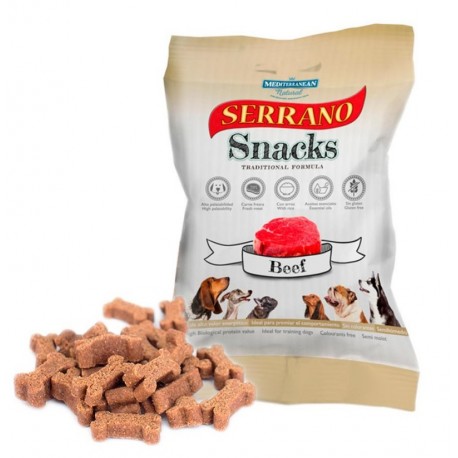 Snacks serrano buey para perros