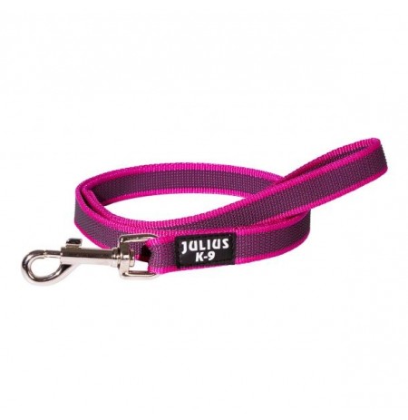 Correa antideslizante julius-k9 rosa con asa