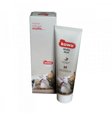 kawu malta para gatos antibolas de pelo 100g