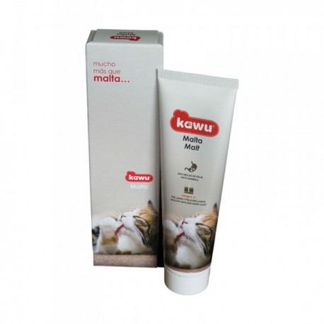 kawu malta para gatos antibolas de pelo 100g