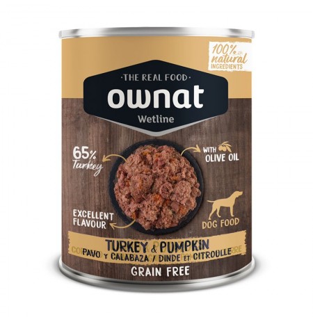 Ownat Latas Pavo con Calabaza para perros