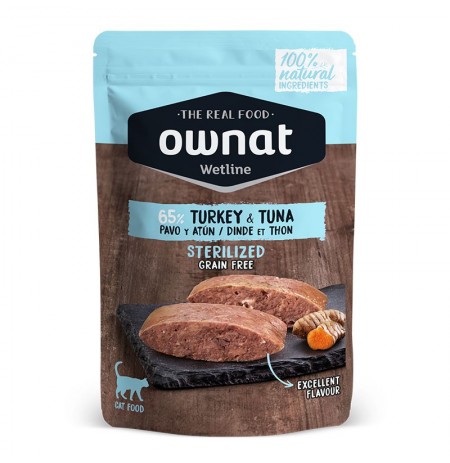 Ownat Wetline Turkey & Tuna (Pavo y Atún) para gatos esterilizados