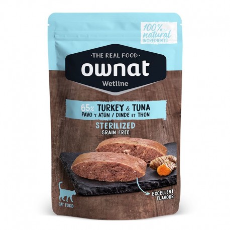 Ownat Wetline Turkey & Tuna (Pavo y Atún) para gatos esterilizados