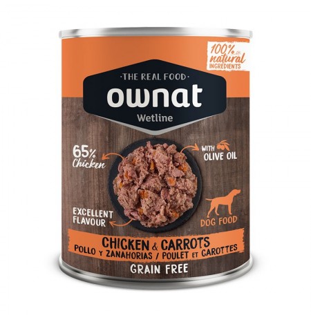 Ownat Latas Pollo con Zanahorias para perros