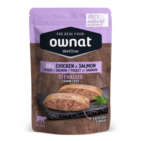 Ownat Wetline Chicken & Salmon Sterilized (Pollo y Salmón) para gatos esterilizados