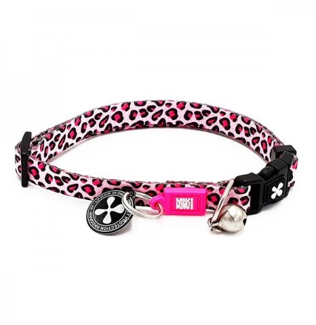 Max & molly collar leopardo rosa para gatos