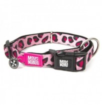 Max & molly collar leopardo rosa para perros