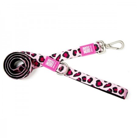 Max & molly correa leopardo rosa para perros
