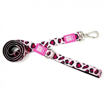Max & molly correa leopardo rosa para perros