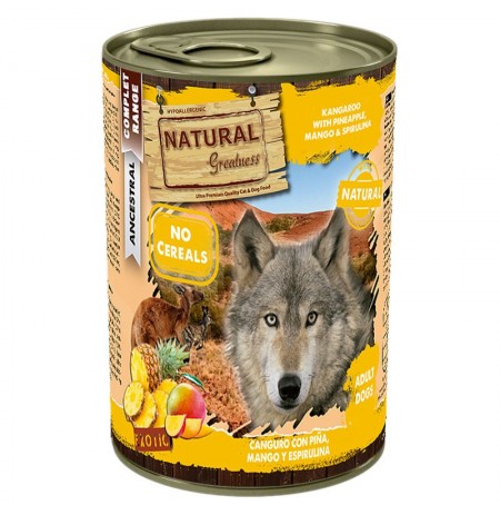 Natural Greatness Canguro con Piña y Mango Latas para perros