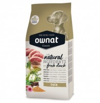 Comida Ownat Classic de pato para perros 15Kg