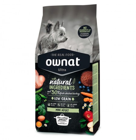 Pienso Ownat Ultra Mini para perros adultos de raza pequeña o mini 3Kg