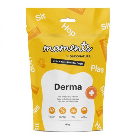 Snacks Moments Derma by Dingonatura para salud de pelo y piel de perros