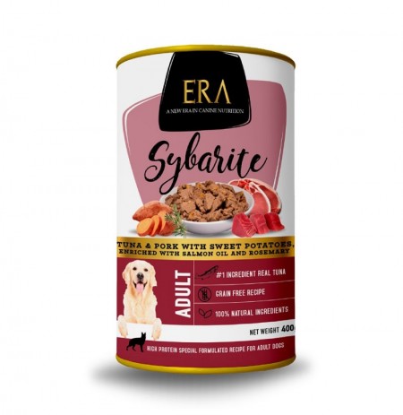 Era Sybarite Atún y Cerdo con Batatas Latas para perros
