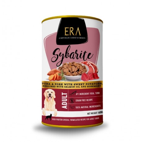 Era Sybarite Atún y Cerdo con Batatas Latas para perros