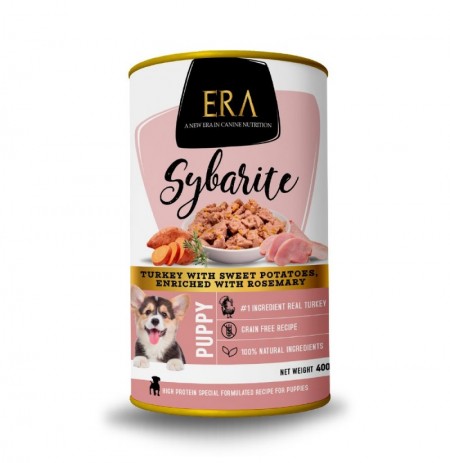 Era Sybarite Puppy Pavo con Batatas Latas para cachorro