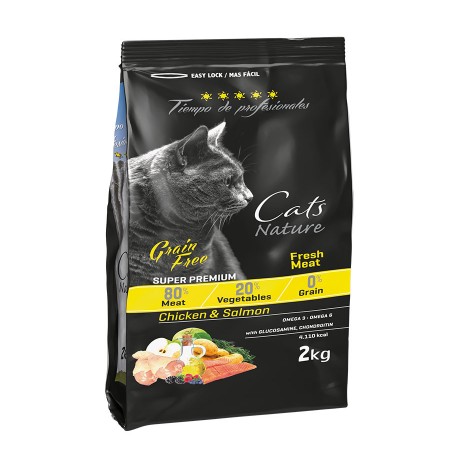 Tiempo de profesionales cat chicken y salmon grain free para gatos adultos