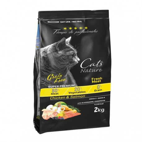 Tiempo de profesionales cat chicken y salmon grain free para gatos adultos