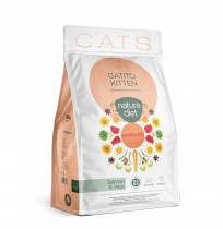 saco grande Natura diet cats Kitten Salmon 3Kg para gatos bebe