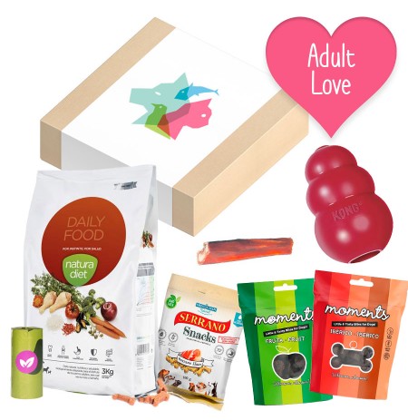 Caja San Valentin de chuches para perros adultos de Todomascota
