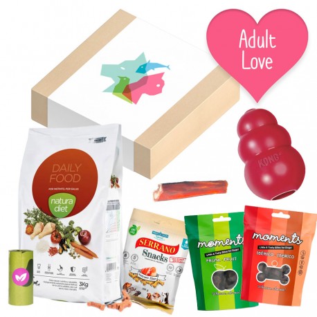 Caja San Valentin de chuches para perros adultos de Todomascota