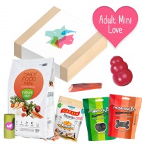 Caja San Valentín de chuches para perros adultos mini o pequeños de Todomascota