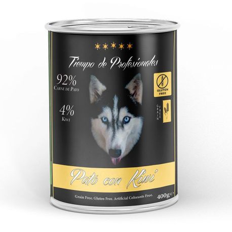 Pato con Kiwi Latas para perros Tiempo de Profesionales