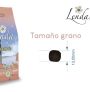 Tamaño y medidas del grano o croqueta de Lenda Adulto salmon para perros