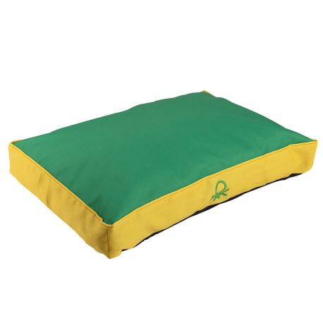 Funda para colchón United Colors of Benetton Classic de color verde y amarillo