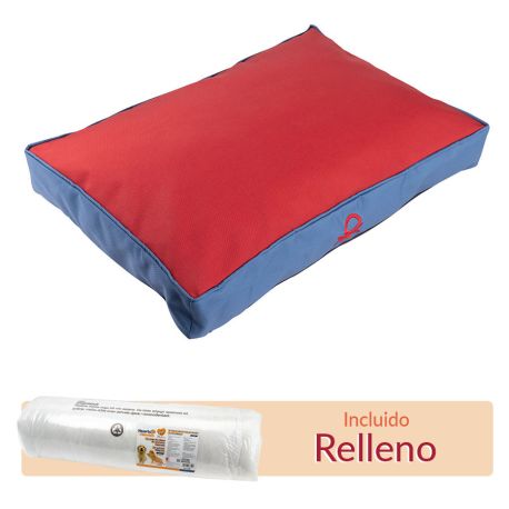 Colchón completo con funda y relleno para la cuna United Colors of Benetton Classic de color rojo y azul