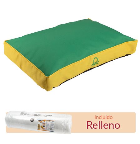  Colchón completo con funda y relleno para la cuna United Colors of Benetton Classic de color verde y amarillo