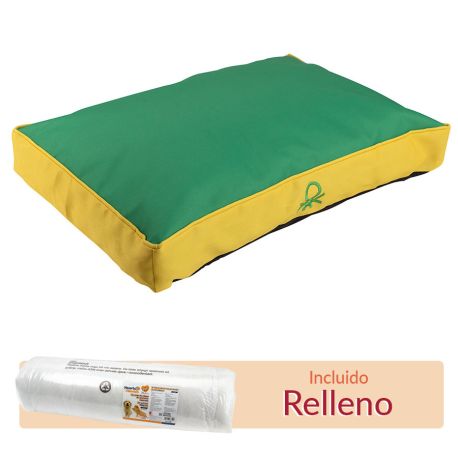  Colchón completo con funda y relleno para la cuna United Colors of Benetton Classic de color verde y amarillo