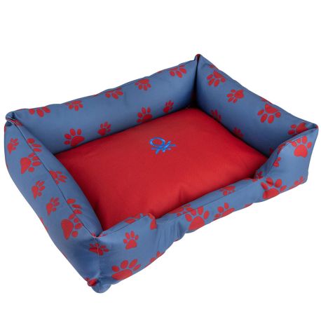 Funda para la cuna United Colors of Benetton Roja y azul con huellas rojas