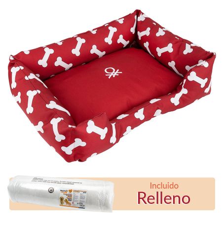 Cuna completa con funda y relleno para la cuna United Colors of Benetton Roja con huesos blancos