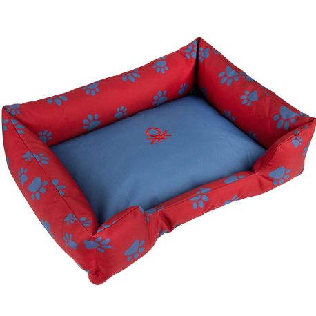 Funda para la cuna United Colors of Benetton Azul y Roja con huellas azules