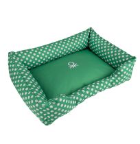 Funda para la cuna United Colors of Benetton de color verde con lunares blancos para perros
