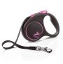 Flexi correa extensible cinta Black design rosa Talla M 5 metros