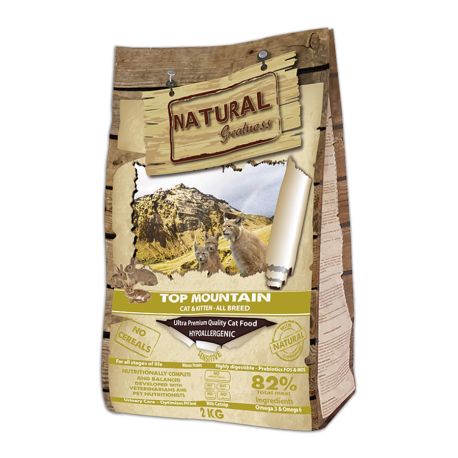 Saco de pienso Natural greatness kitten top mountain de 2Kg