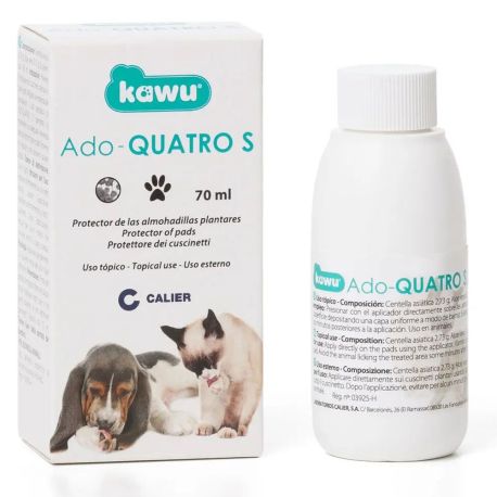 Calier Kawu Ado quatro s protector para las almohadillas de perros y gatos solución topica