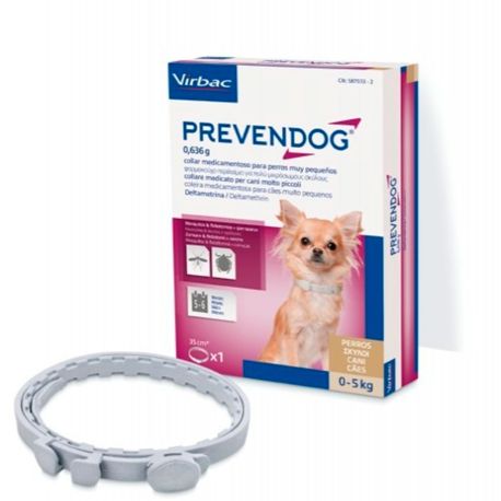 Collar antiparasitario Prevendog de 35cm para perros de 0 a 5Kg de peso