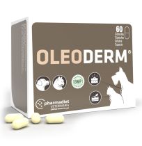 Nuevo diseño caja Pharmadiet Oleoderm de 60 comprimidos o cápsulas para perros y gatos