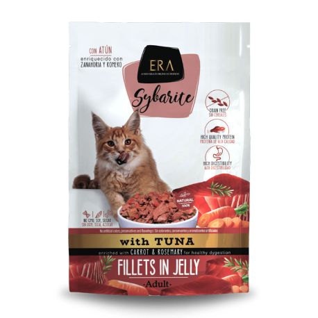 Comida húmeda Era sybarite atún con zanahoria para gatos