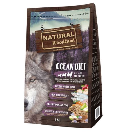 Saco pienso Natural Woodland Ocean Diet en formato de 2Kg