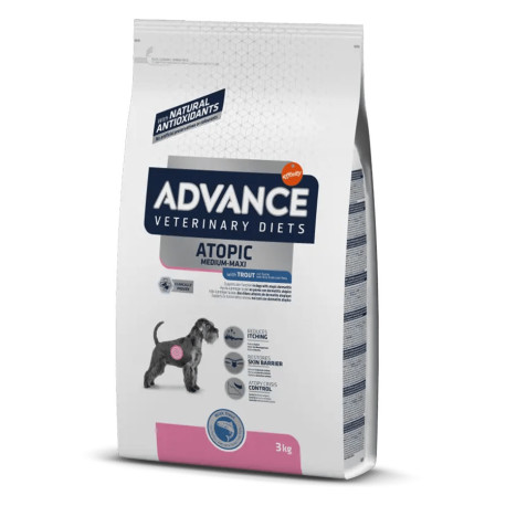 Pienso Affinity Advance Veterinary atopic medium - maxi para perros medianos y grandes en saco de 3Kg